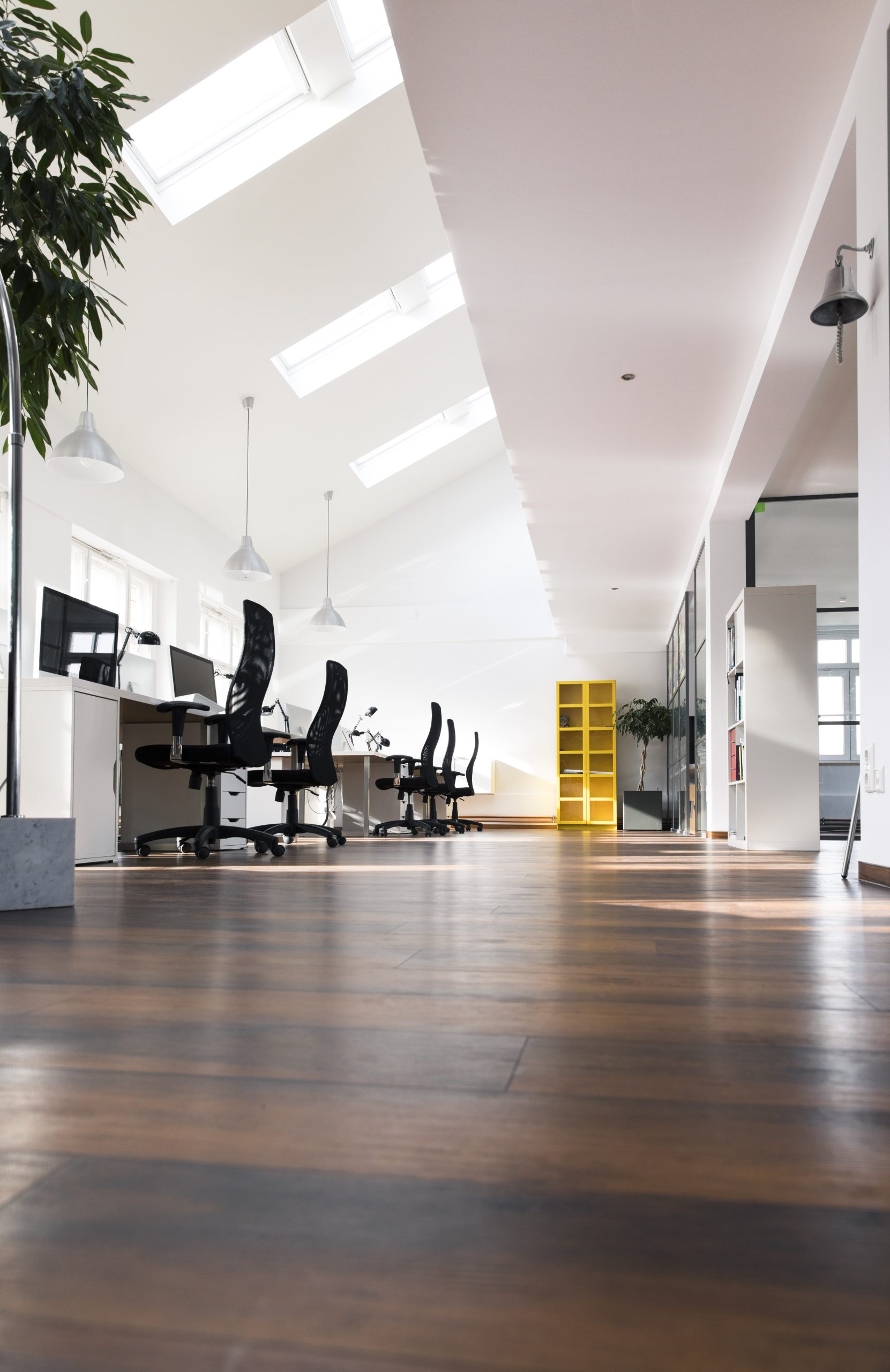 desks with pcs in bright and modern open space off 2024 09 16 19 55 33 utc scaled Law Firms and Professional Offices Cleaning Law Office Cleaning Services in Louisville, KY