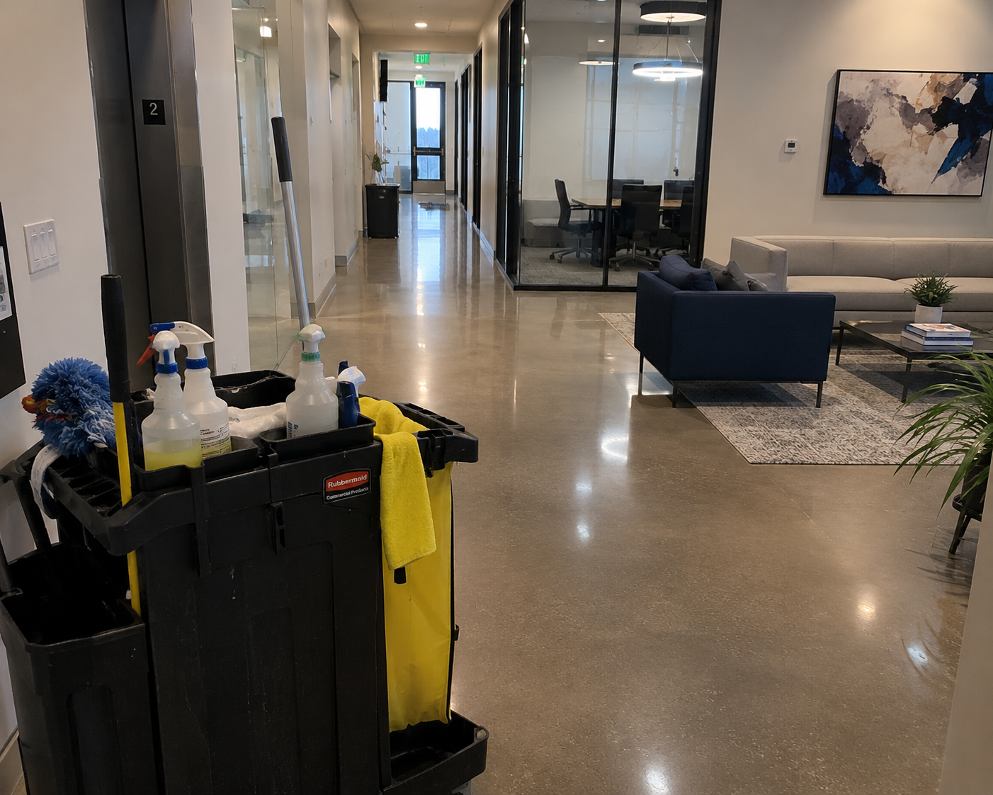Recurring commercial office cleaning program near Louisville Kentucky