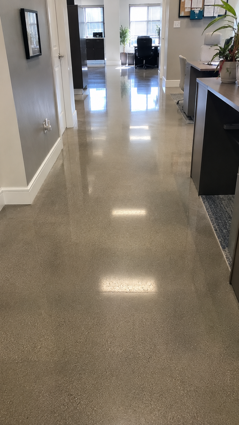 Freshly cleaned professional office maintained by Red Feather Cleaning in Louisville Kentucky
