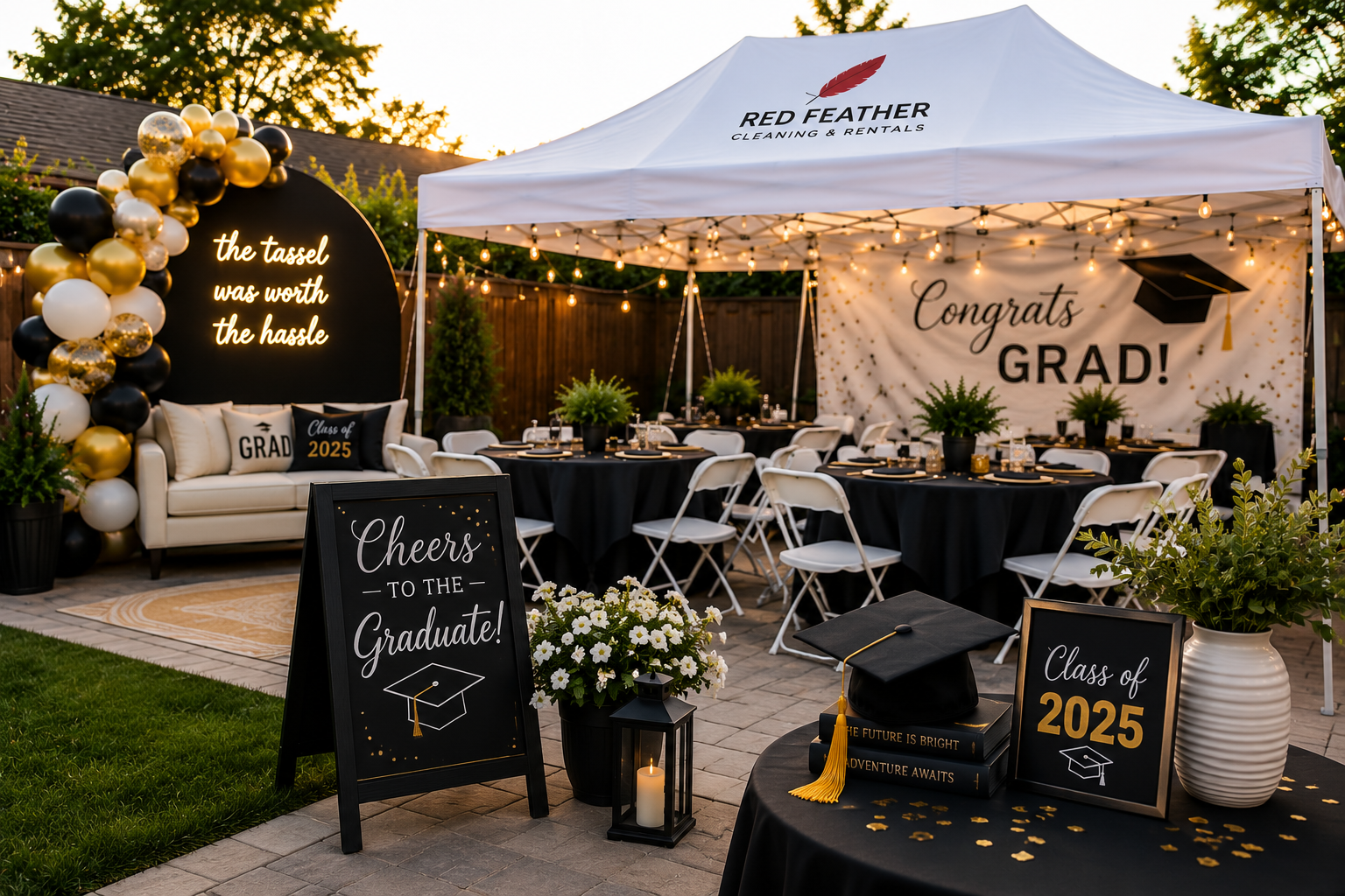 Graduation party rental package in Louisville, Southern Indiana, and surrounding areas