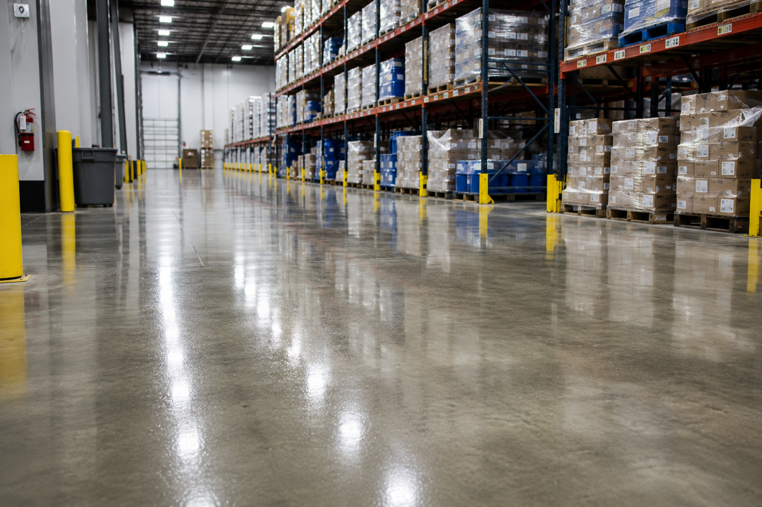 Louisville commercial floor scrubbing warehouse project