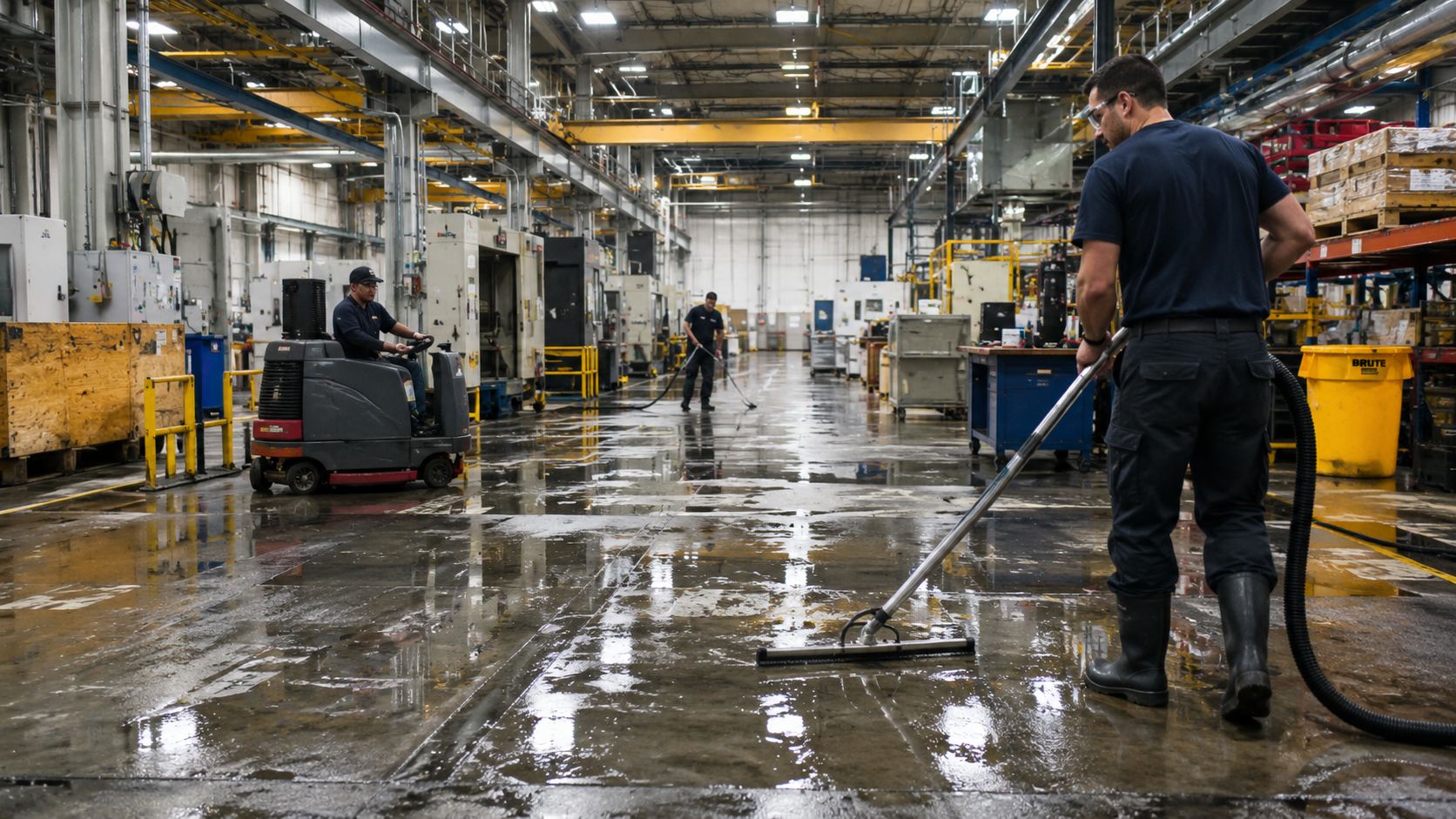 Industrial facility being cleaned in Louisville KY